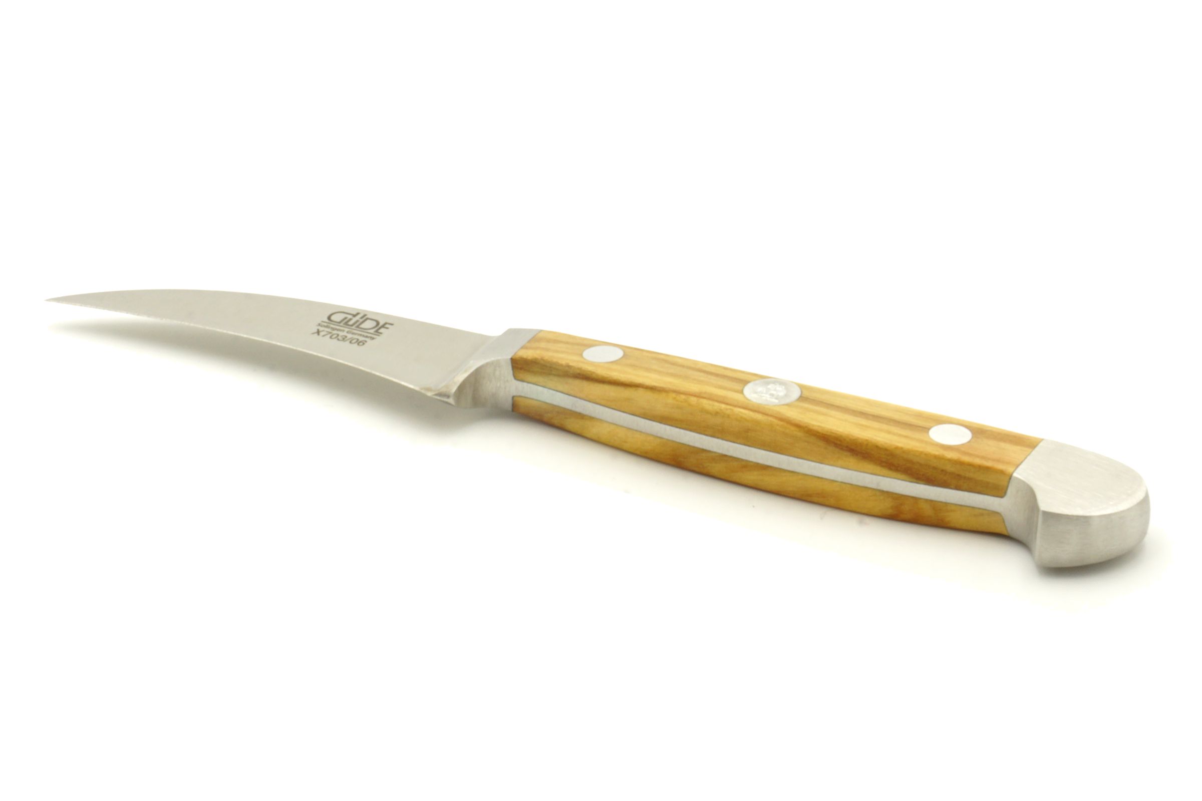 Güde Alpha Olive Schälmesser - Klinge: 6 cm - Produktansicht Unterseite