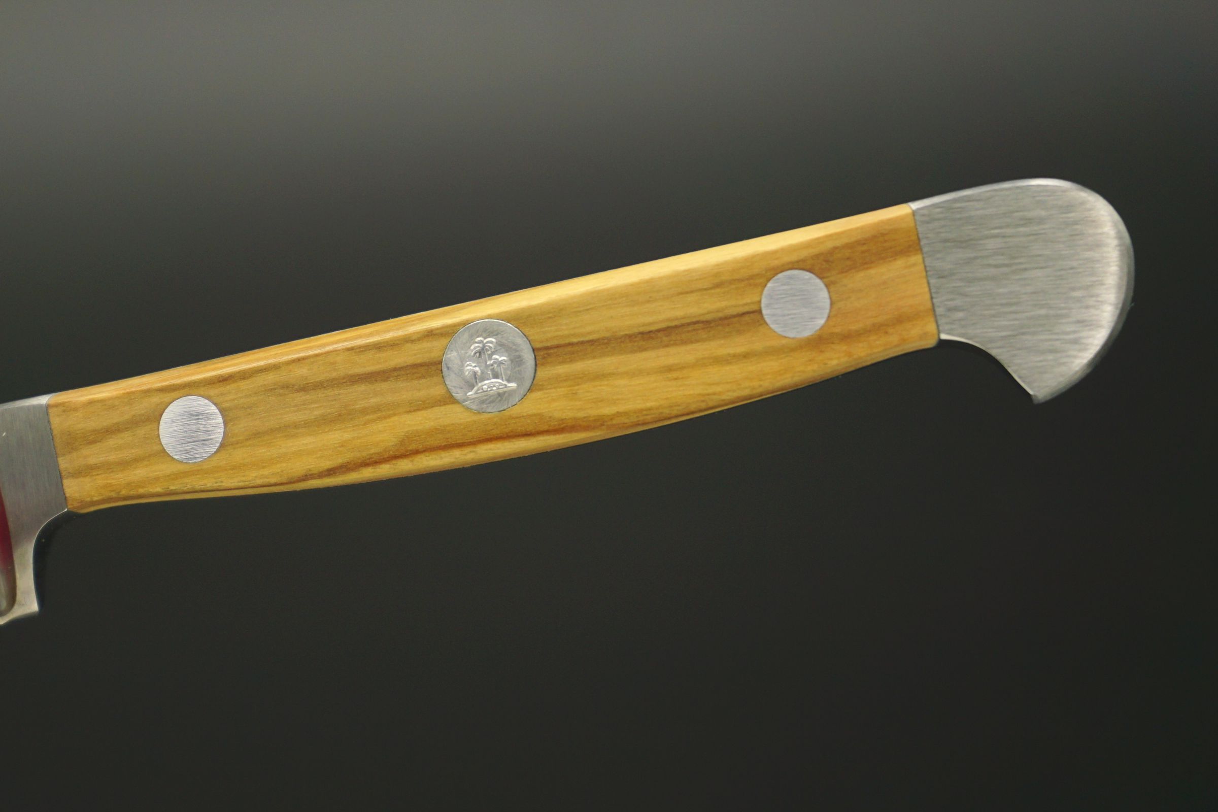Güde Alpha Olive Schälmesser - Klinge: 6 cm - Detailansicht Griff