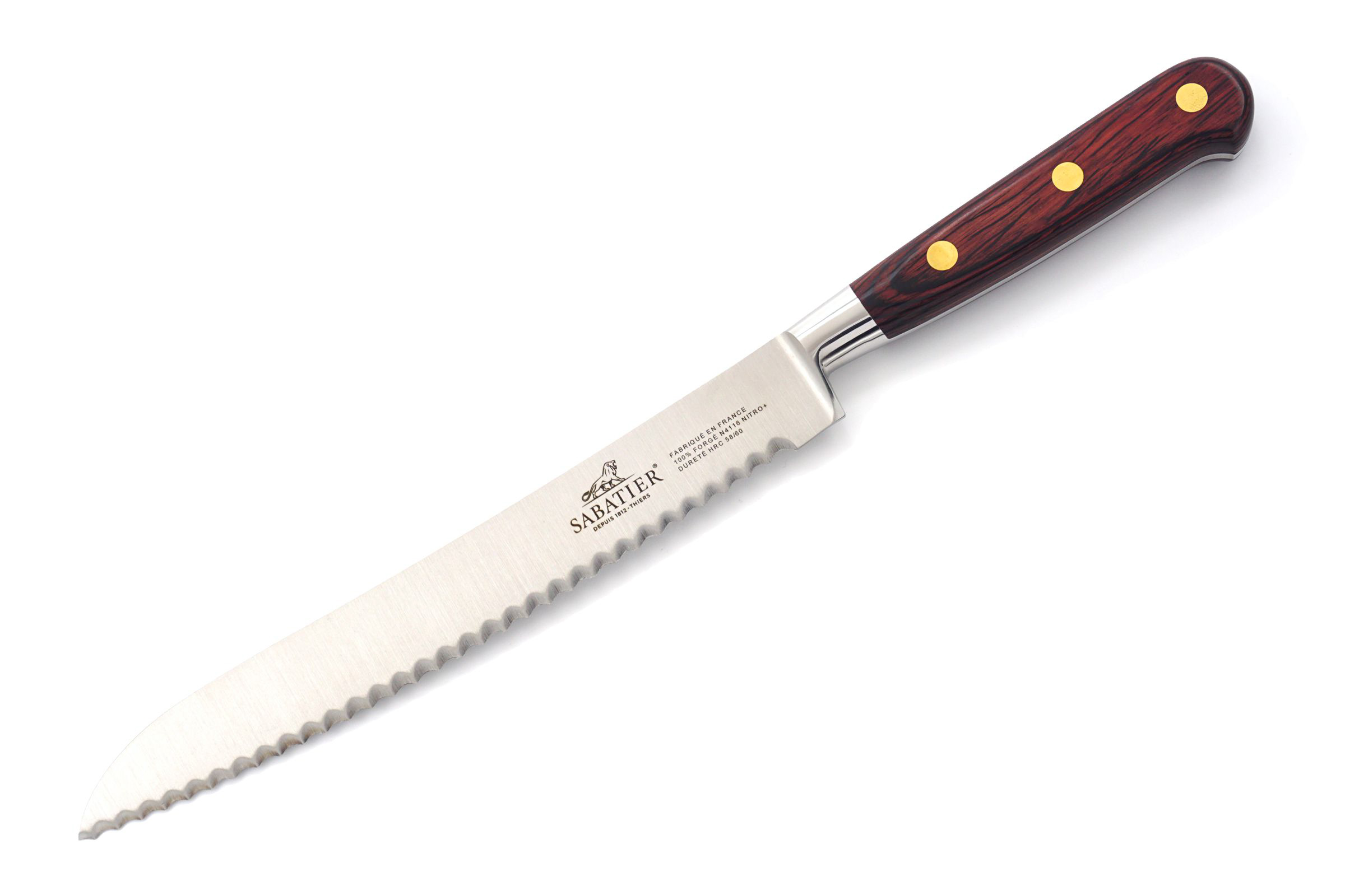 Lion Sabatier SAVEUR Brotmesser mit Wellenschliff - Klinge: 20 cm - Seitenansicht