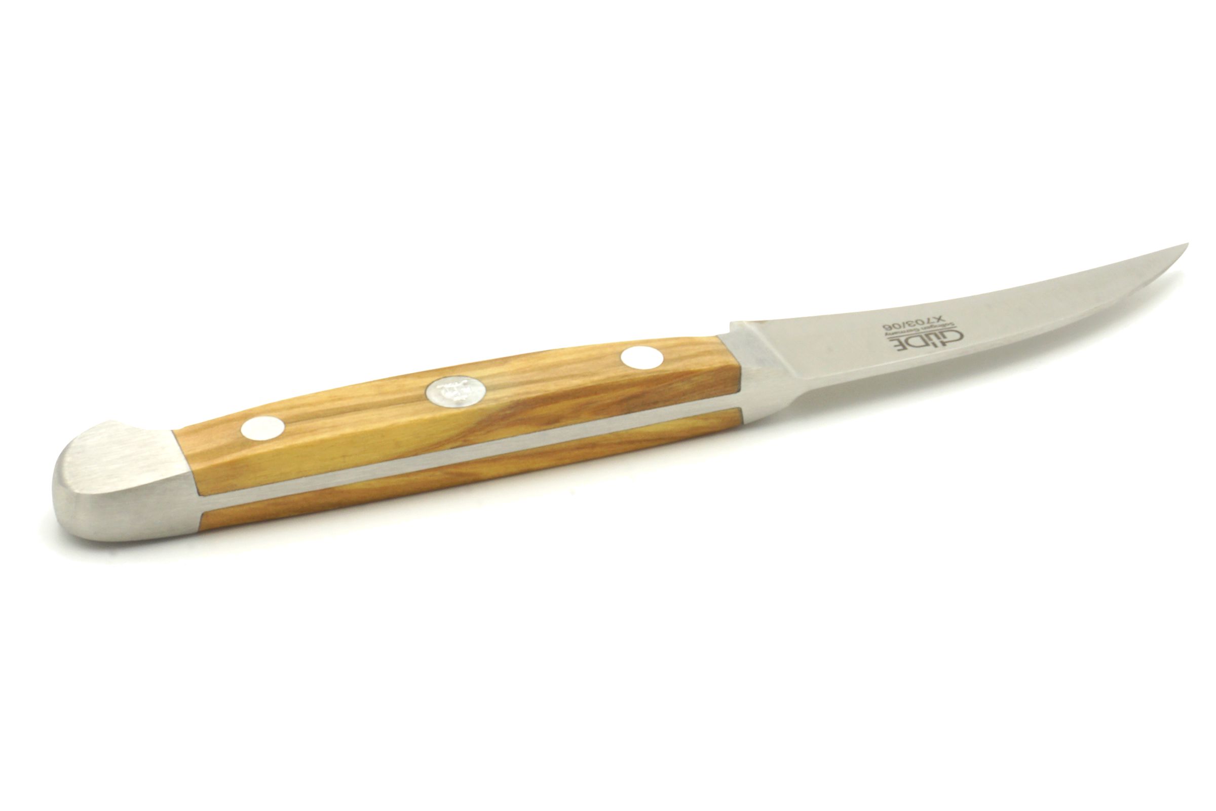 Güde Alpha Olive Schälmesser - Klinge: 6 cm - Produktansicht Rückseite