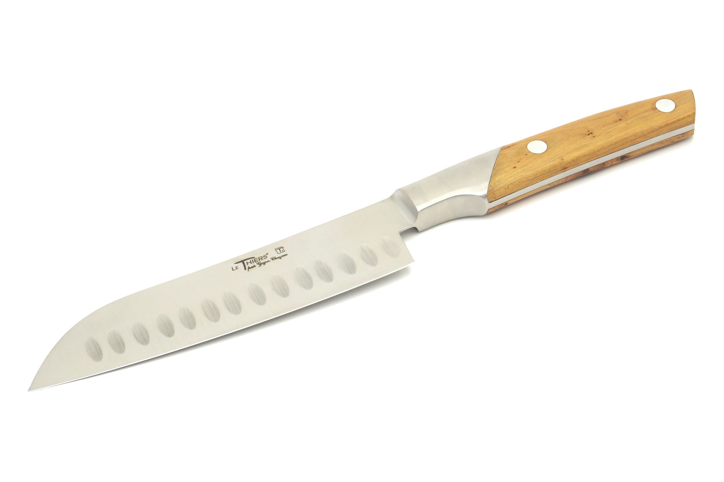 GOYON-CHAZEAU Le Thiers Cuisine Santoku mit Kullen - Klinge: 17 cm - Produktansicht