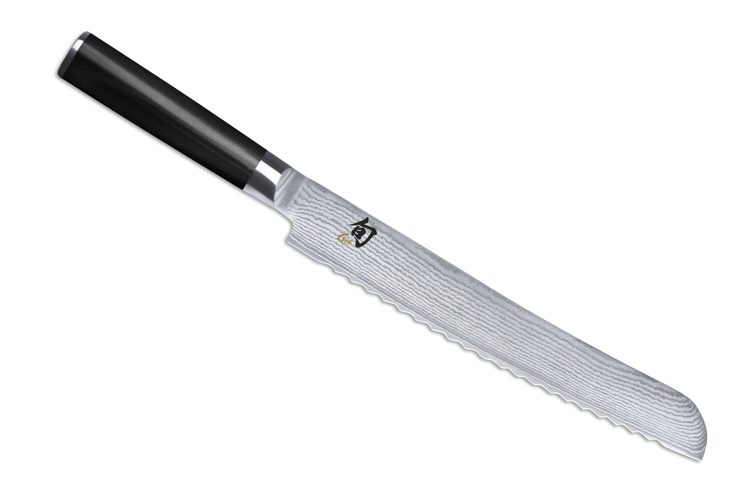 KAI Shun Classic Brotmesser - 23 cm Klinge mit Wellenschliff - Seitenansicht