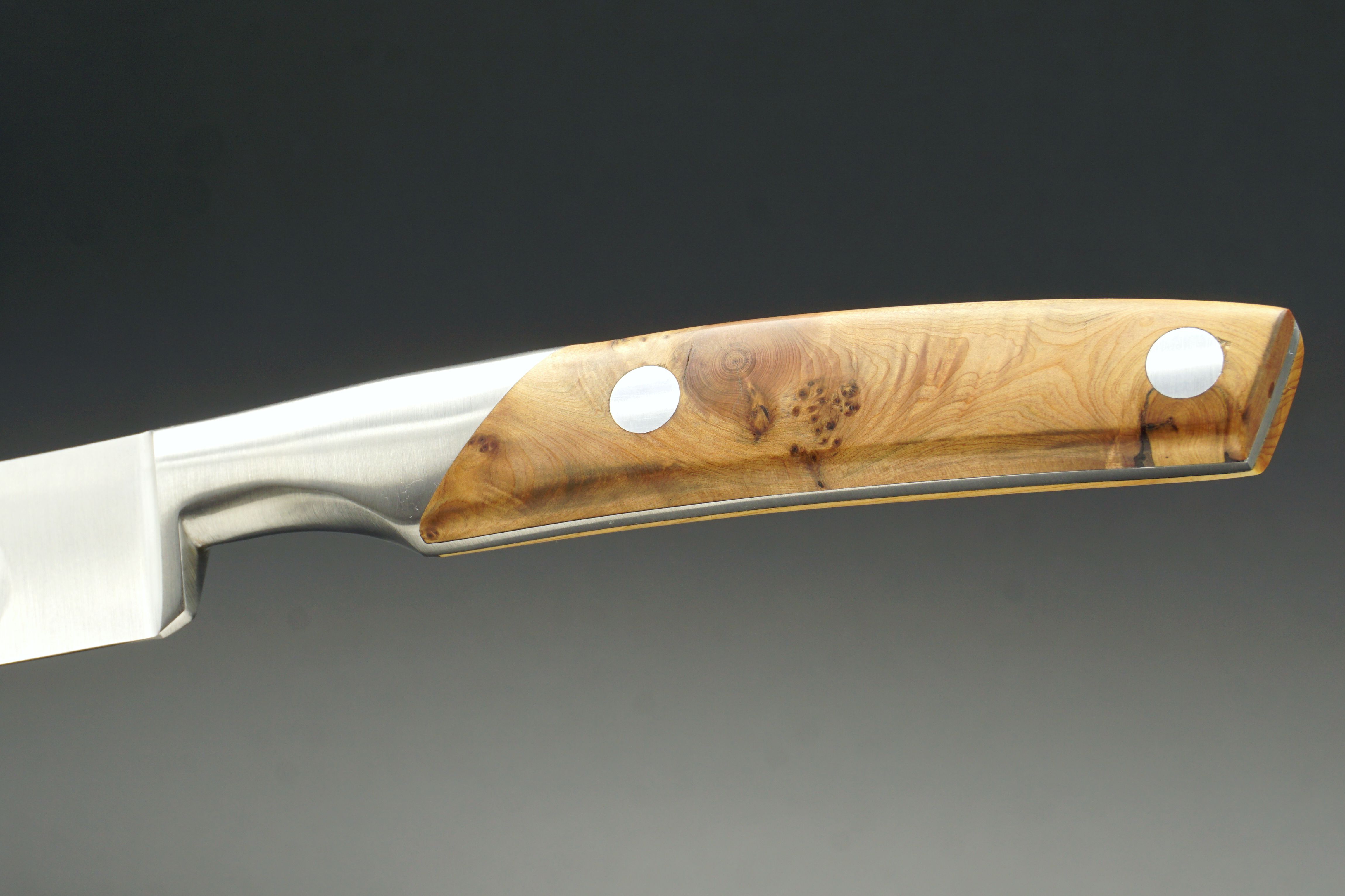 GOYON-CHAZEAU Le Thiers Cuisine Schinkenmesser, flexibel mit Kullenschliff - Klinge: 30 cm - Detailansicht Griff